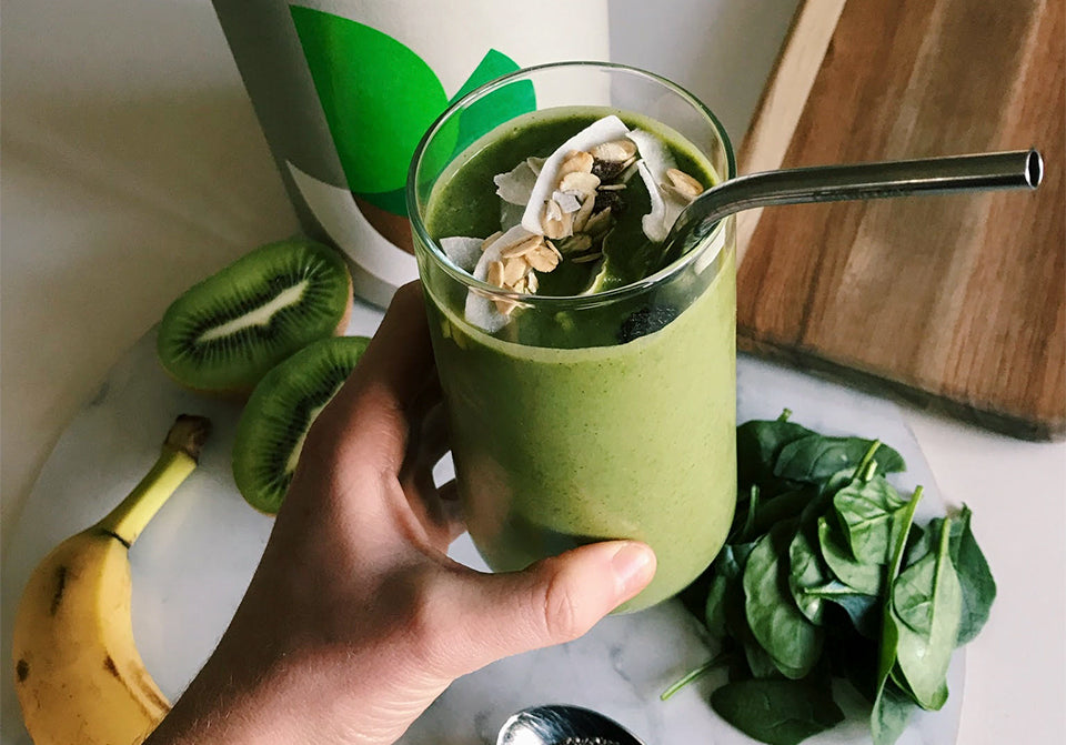 Supercharged Green Smoothie With Vanilla Pea Protein Isolate