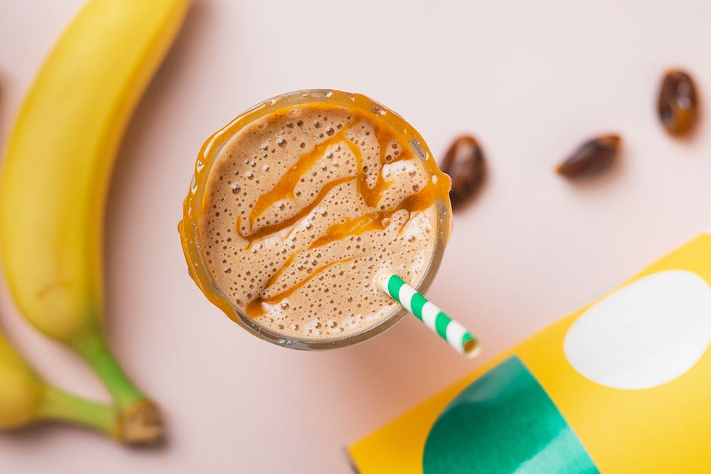 Caramel Banana Protein Shake Recipe.